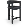 Meridian Romeo Black Vegan Leather Counter Stool IMAGE 1