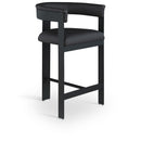 Meridian Romeo Black Vegan Leather Counter Stool IMAGE 1