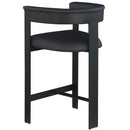 Meridian Romeo Black Vegan Leather Counter Stool IMAGE 6