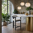  Color_Cream -- Romeo Cream Vegan Leather Upholstered Counter Stool IMAGE 2