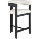  Color_Cream -- Romeo Cream Vegan Leather Upholstered Counter Stool IMAGE 3
