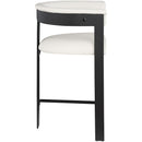  Color_Cream -- Romeo Cream Vegan Leather Upholstered Counter Stool IMAGE 4