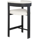  Color_Cream -- Romeo Cream Vegan Leather Upholstered Counter Stool IMAGE 5