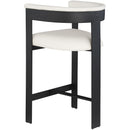 Meridian Romeo Cream Vegan Leather Counter Stool IMAGE 5