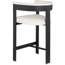  Color_Cream -- Romeo Cream Vegan Leather Upholstered Counter Stool IMAGE 6