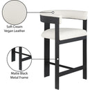  Color_Cream -- Romeo Cream Vegan Leather Upholstered Counter Stool IMAGE 8