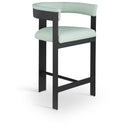  Color_Mint -- Romeo Mint Green Vegan Leather Upholstered Counter Stool IMAGE 1