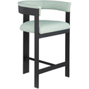  Color_Mint -- Romeo Mint Green Vegan Leather Upholstered Counter Stool IMAGE 3