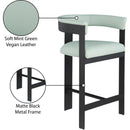  Color_Mint -- Romeo Mint Green Vegan Leather Upholstered Counter Stool IMAGE 8