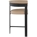  Color_Tan -- Romeo Tan Vegan Leather Upholstered Counter Stool IMAGE 4