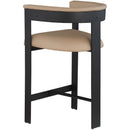  Color_Tan -- Romeo Tan Vegan Leather Upholstered Counter Stool IMAGE 5