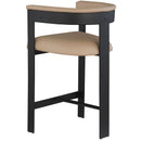  Color_Tan -- Romeo Tan Vegan Leather Upholstered Counter Stool IMAGE 6