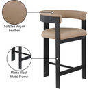  Color_Tan -- Romeo Tan Vegan Leather Upholstered Counter Stool IMAGE 8