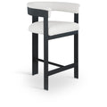  Color_Cream -- Romeo Cream Vegan Leather Upholstered Counter Stool IMAGE 1