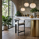  Color_Cream -- Romeo Cream Vegan Leather Upholstered Counter Stool IMAGE 2