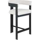  Color_Cream -- Romeo Cream Vegan Leather Upholstered Counter Stool IMAGE 3