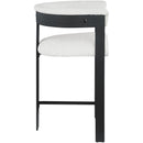  Color_Cream -- Romeo Cream Vegan Leather Upholstered Counter Stool IMAGE 4