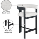  Color_Cream -- Romeo Cream Vegan Leather Upholstered Counter Stool IMAGE 8