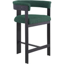  Color_Green -- Romeo Green Vegan Leather Upholstered Counter Stool IMAGE 3
