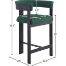  Color_Green -- Romeo Green Vegan Leather Upholstered Counter Stool IMAGE 7