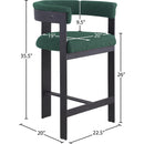 Meridian Romeo Green Boucle Fabric Counter Stool IMAGE 7
