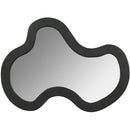  Meridian Oblique Black Acacia Wood Frame Mirror IMAGE 3