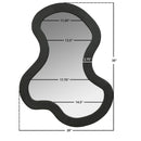  Meridian Oblique Black Acacia Wood Frame Mirror IMAGE 8