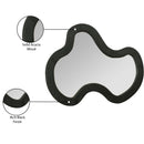  Meridian Oblique Black Acacia Wood Frame Mirror IMAGE 9
