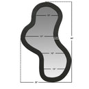  Meridian Oblique Black Acacia Wood Frame Mirror IMAGE 10