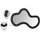  Meridian Oblique Black Acacia Wood Frame Mirror IMAGE 11