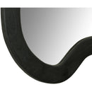  Meridian Oblique Black Acacia Wood Frame Mirror IMAGE 8