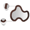  Meridian Oblique Brown Acacia Wood Frame Mirror IMAGE 10