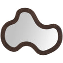  Meridian Oblique Brown Acacia Wood Frame Mirror IMAGE 3