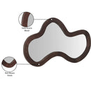  Meridian Oblique Brown Acacia Wood Frame Mirror IMAGE 10