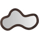  Meridian Oblique Brown Acacia Wood Frame Mirror IMAGE 3