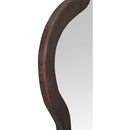  Meridian Oblique Brown Acacia Wood Frame Mirror IMAGE 8
