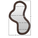  Meridian Oblique Brown Acacia Wood Frame Mirror IMAGE 9