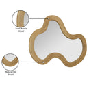  Meridian Oblique Oak Acacia Wood Frame Mirror IMAGE 10