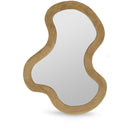  Meridian Oblique Oak Acacia Wood Frame Mirror IMAGE 1