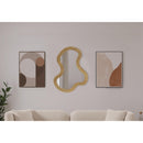  Meridian Oblique Oak Acacia Wood Frame Mirror IMAGE 2