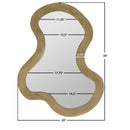  Meridian Oblique Oak Acacia Wood Frame Mirror IMAGE 9