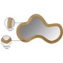  Meridian Oblique Oak Acacia Wood Frame Mirror IMAGE 10