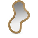  Meridian Oblique Oak Acacia Wood Frame Mirror IMAGE 1