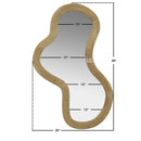  Meridian Oblique Oak Acacia Wood Frame Mirror IMAGE 9
