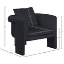  Manufacturer Color_Black -- Meridian Sloan Stationary Fabric Accent Chair IMAGE 8