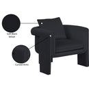 Meridian Sloan Black Velvet Accent Chair IMAGE 9