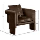 Meridian Sloan Brown Velvet Accent Chair IMAGE 8
