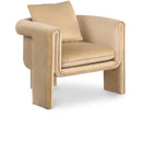 Manufacturer Color_Camel -- Sloan Camel Velvet Upholstered Accent Chair IMAGE 1
