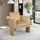  Manufacturer Color_Camel -- Sloan Camel Velvet Upholstered Accent Chair IMAGE 2