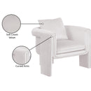  Manufacturer Color_Cream -- Sloan Cream Velvet Upholstered Accent Chair IMAGE 9